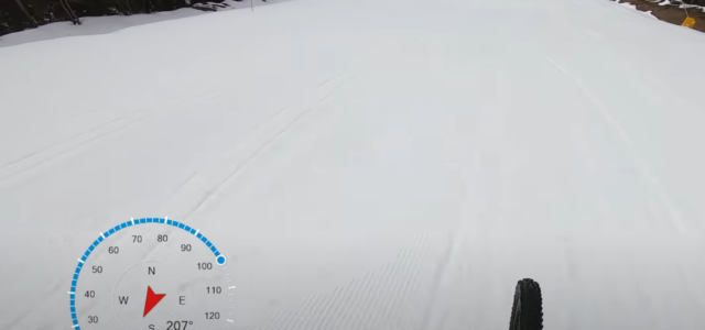 на велосепеде по снегу 100 км в ча